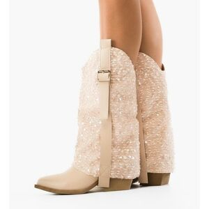 Cizme dama Inga Bej imagine