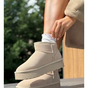 Cizme tip Ug Dayana Bej imagine