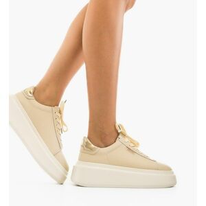 Sneakers dama Byva Bej imagine
