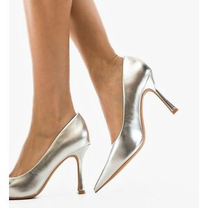 Pantofi stiletto dama Smart Argintii imagine