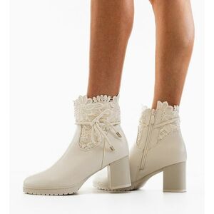 Botine dama Nelnel Albe imagine