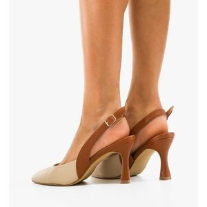 Pantofi stiletto dama Klem Bej imagine