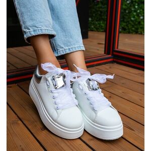Sneakers dama Rhiann Argintii imagine