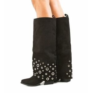 Cizme dama Leop Negre imagine