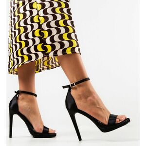 Sandale cu toc Doka Negre imagine