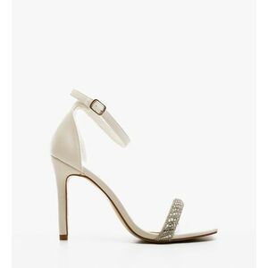 Sandale cu toc Eteset Albi imagine