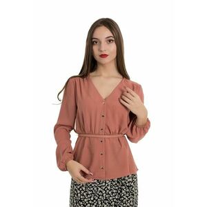 Bluza cu decolteu in V si fenta cu nasturi Fiona imagine