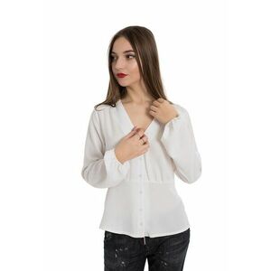 Bluza cu decolteu in V si fenta cu nasturi Fiona imagine