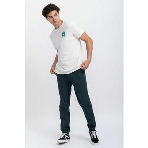 Tricou unisex cu decolteu la baza gatului si imprimeu grafic imagine