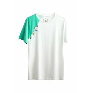 Tricou unisex de bumbac cu detaliu cu imprimeu grafic imagine