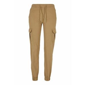 Pantaloni cargo cu snur de ajustare si talie inalta imagine