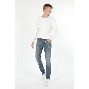 Blugi drepti cu aspect decolorat imagine