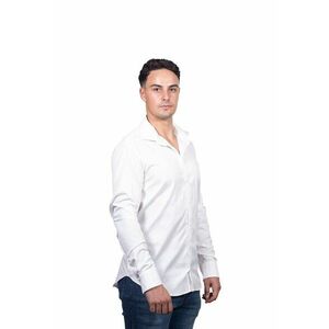 Camasa din bumbac cu guler ascutit imagine