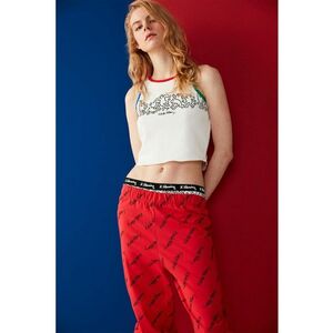 Top crop de pijama cu imprimeu imagine