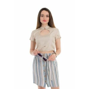 Bluza crop de satin Malvina imagine