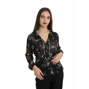 Bluza cu decolteu in V si fenta cu nasturi Fiona imagine