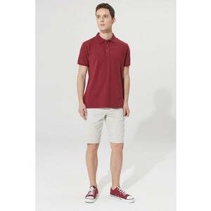 Tricou polo slim fit de bumbac imagine