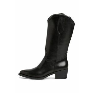 Cizme medii cowboy din piele cu varf ascutit imagine