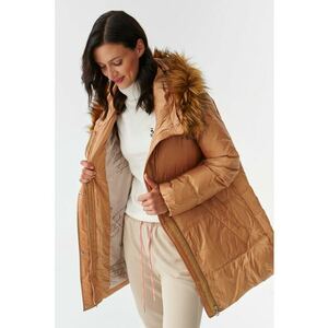 Geaca parka lunga cu vatelina si aplicatii imagine