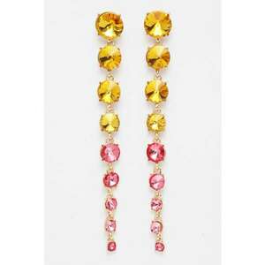 Cercei drop cu tija si cristale imagine