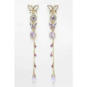 Cercei drop cu cristale imagine