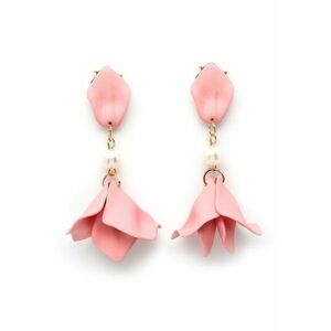 Cercei in forma de floare placati cu aur de 18K imagine