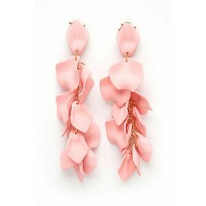 Cercei in forma de petala placati cu aur de 18K imagine