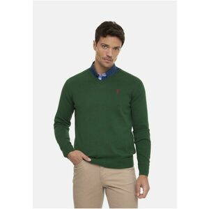 Pulover tricotat fin cu decolteu in V imagine