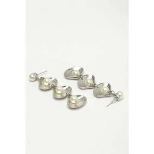 Cercei drop cu perle sintetice imagine