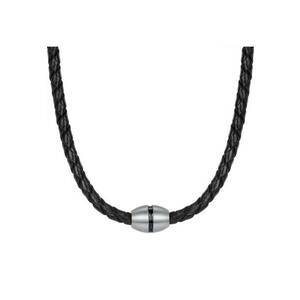 Colier de piele si otel inoxidabil imagine