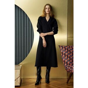 Rochie midi cu decolteu in V Scarlet imagine