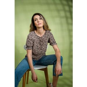 Bluza cu imprimeu si maneci scurte Alana imagine