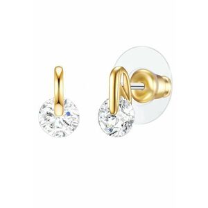 Cercei cu tija de aur de 14K filat cu zirconia imagine