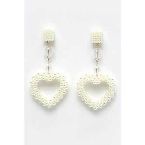 Cercei drop cu design inima imagine