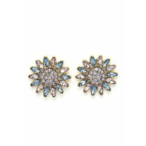 Cercei in forma de floare decorati cu cristale imagine