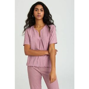 Bluza de viscoza cu broderie florala imagine