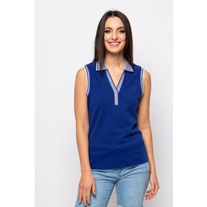 Top polo cu guler ascutit Dioco imagine