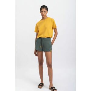 Pantaloni scurti cu talie inalta si snur imagine