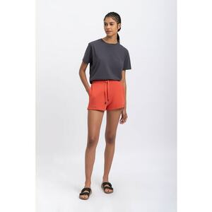 Pantaloni scurti cu talie inalta si snur imagine