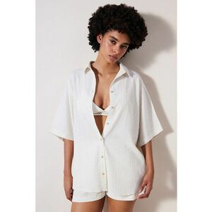 Camasa texturata din amestec de in imagine