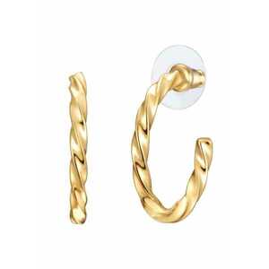 Cercei rotunzi placati cu aur de 14K imagine