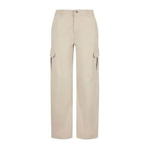 Pantaloni cargo cu croiala dreapta si talie inalta imagine