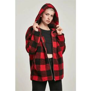 Jacheta cu gluga si model in carouri imagine