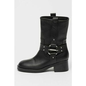 Cizme de piele cu toc masiv imagine