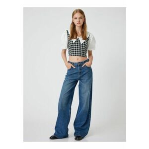 Bluza crop din amestec de bumbac imagine