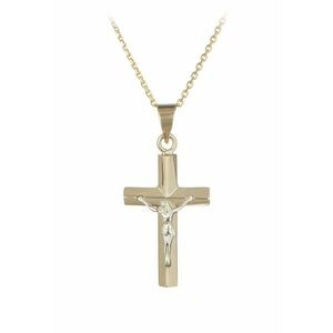 Pandantiv in forma de cruce - placat cu aur de 9K imagine