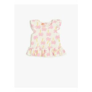 Tricou cu volane si terminatie peplum imagine