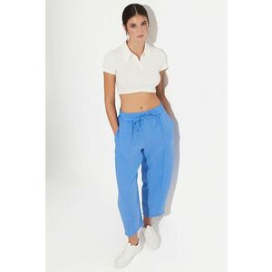 Pantaloni conici cu model uni imagine