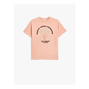 Tricou texturat cu imprimeu imagine