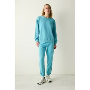 Bluza de trening lejera cu mansete striate imagine